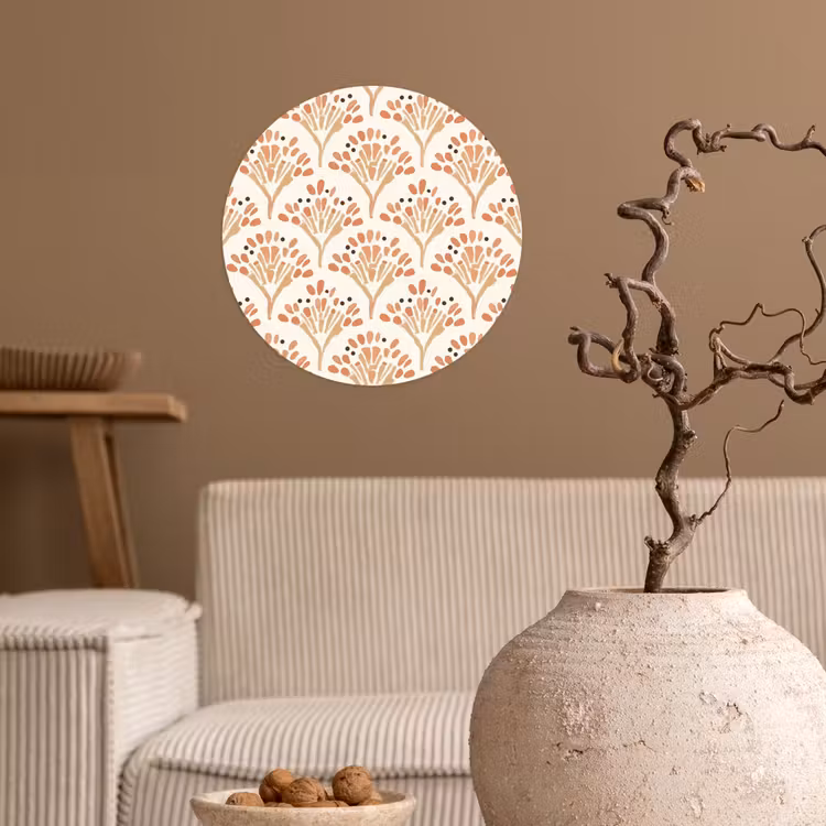 Behangcirkel - Terracotta - Waaiers - Schilderachtig - Patroon — 2