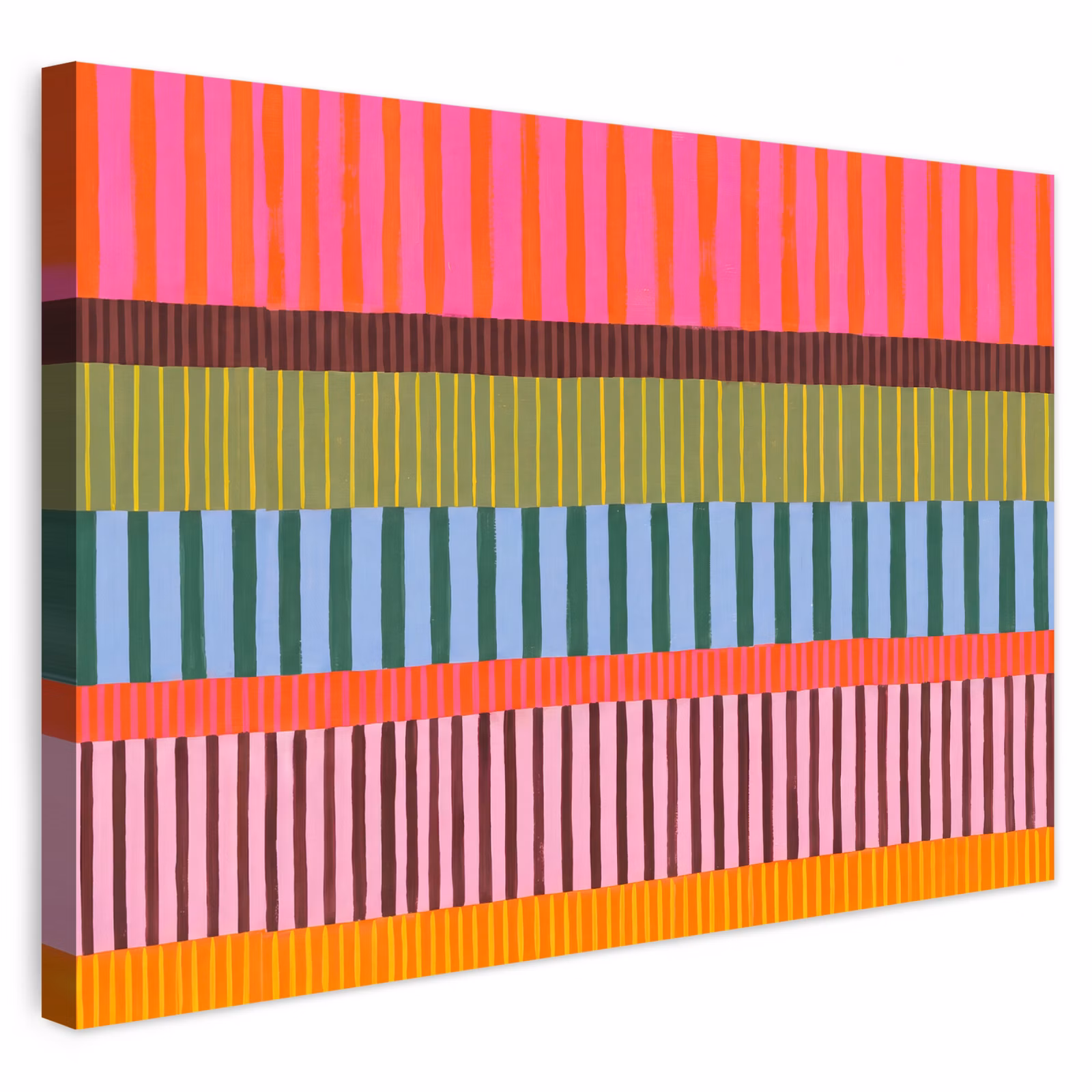 Buiten canvas - Abstract - Strepen - Modern - Kleurrijk - Kunst — 1