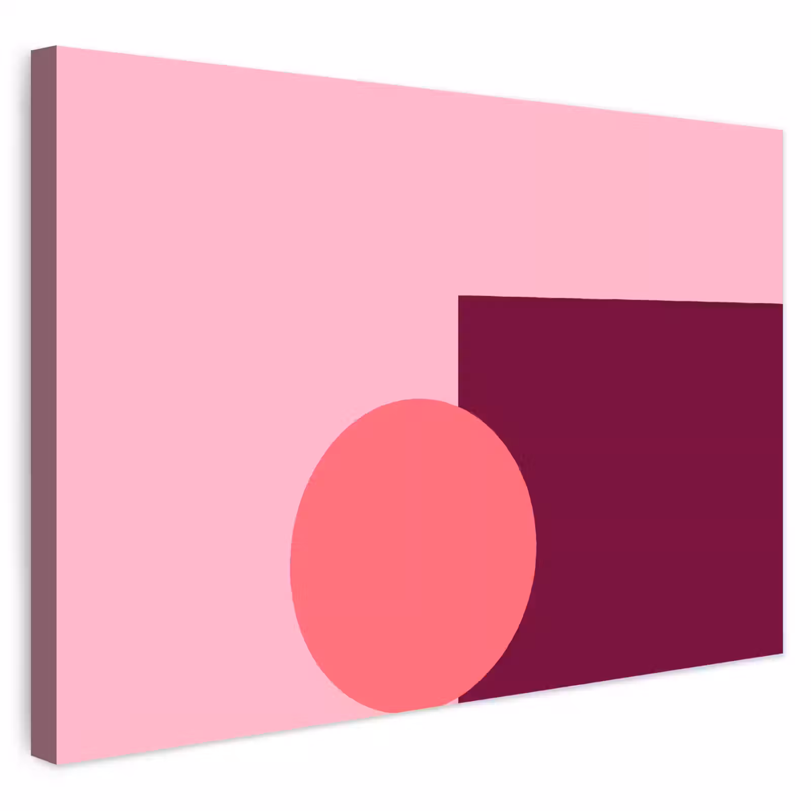 Buiten canvas - Abstract - Vormen - Roze - Modern - Design — 1