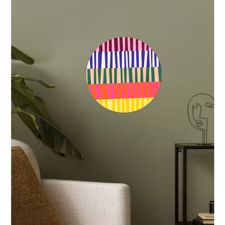 Behangcirkel - Patroon - Strepen - Abstract - Modern - Kleurrijk — 3