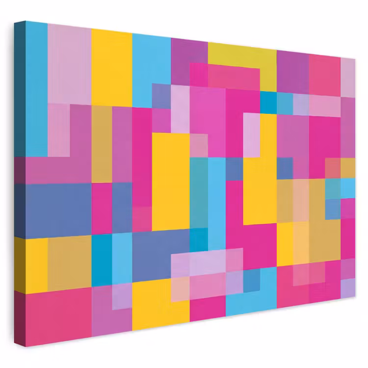 Buiten canvas - Abstract - Geometrisch - Kunst - Kleurrijk - Modern — 1