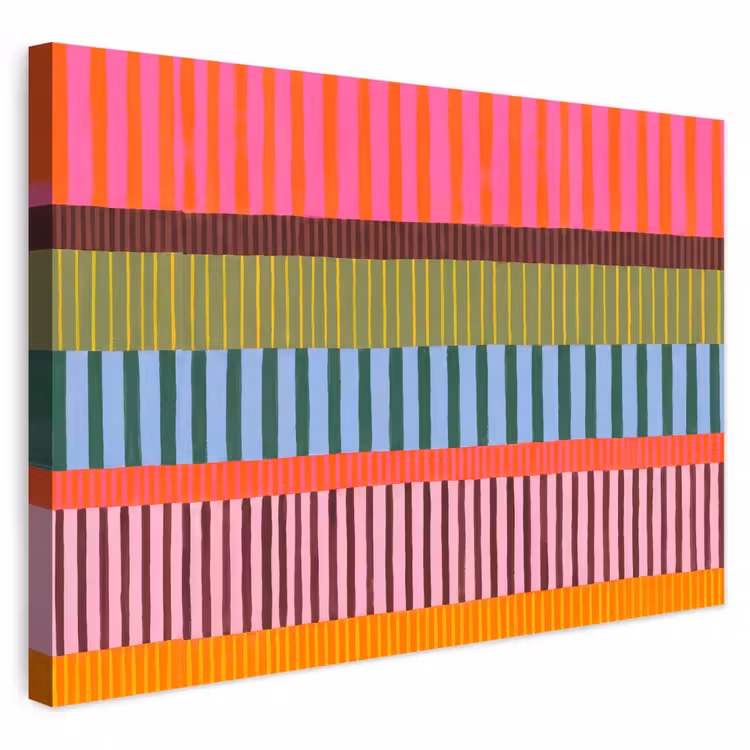 Buiten canvas - Abstract - Strepen - Modern - Kleurrijk - Kunst — 1