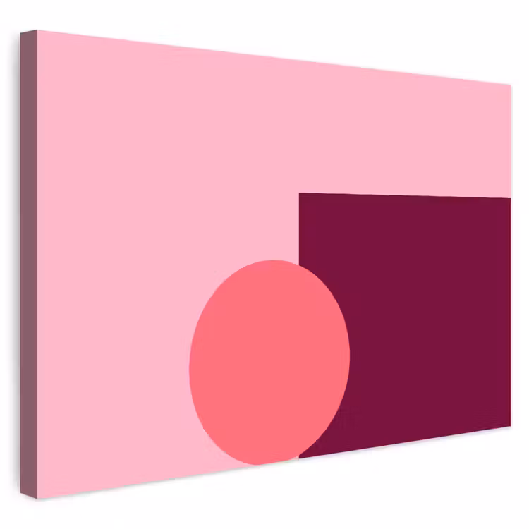 Buiten canvas - Abstract - Vormen - Roze - Modern - Design — 1
