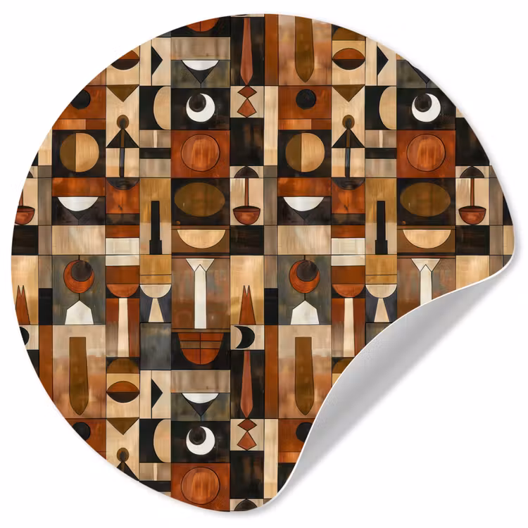 Behangcirkel - Terracotta - Geometrisch - Mid-Century - Patroon — 1