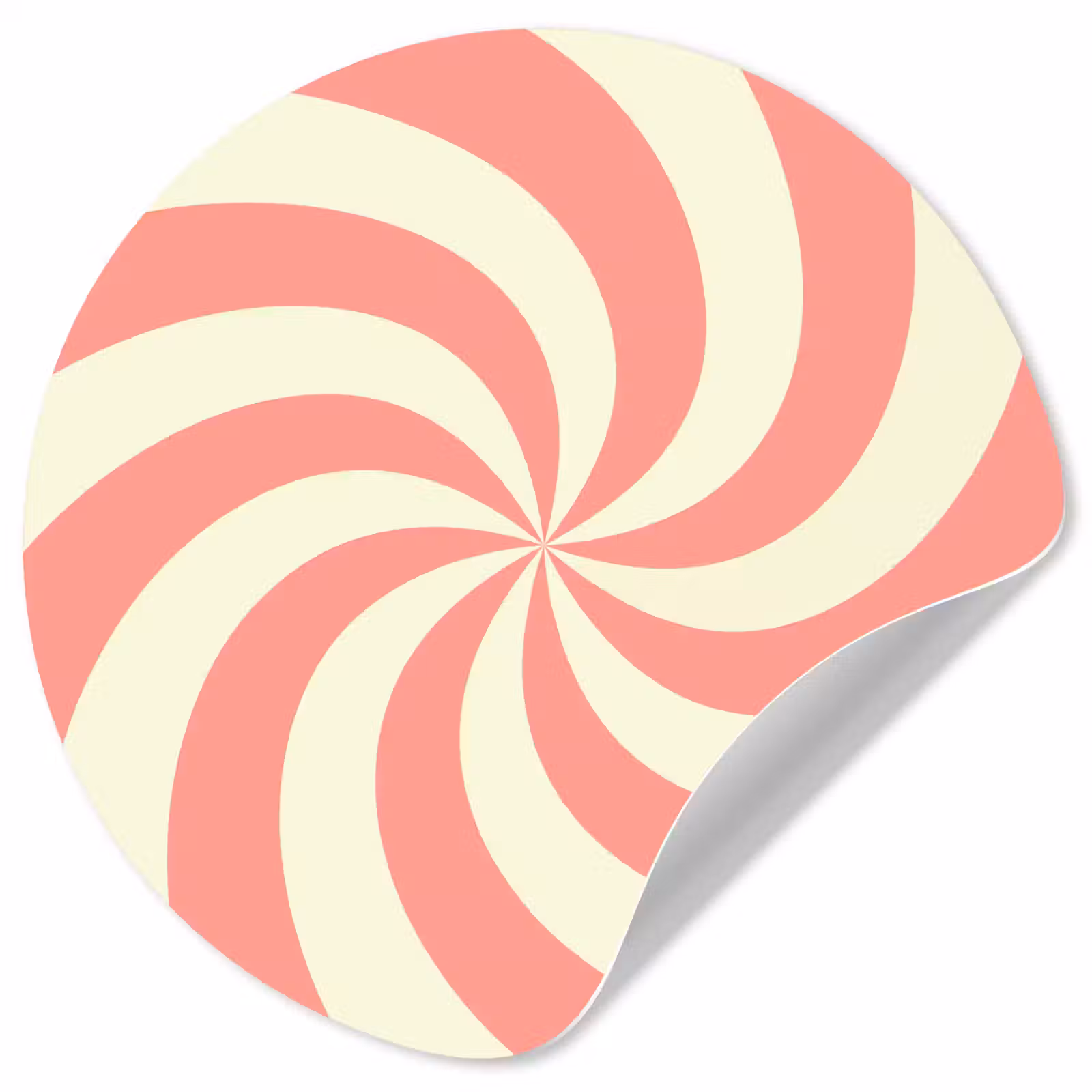 Behangcirkel - Spiraal - Patroon - Abstract - Roze - Beige — 1