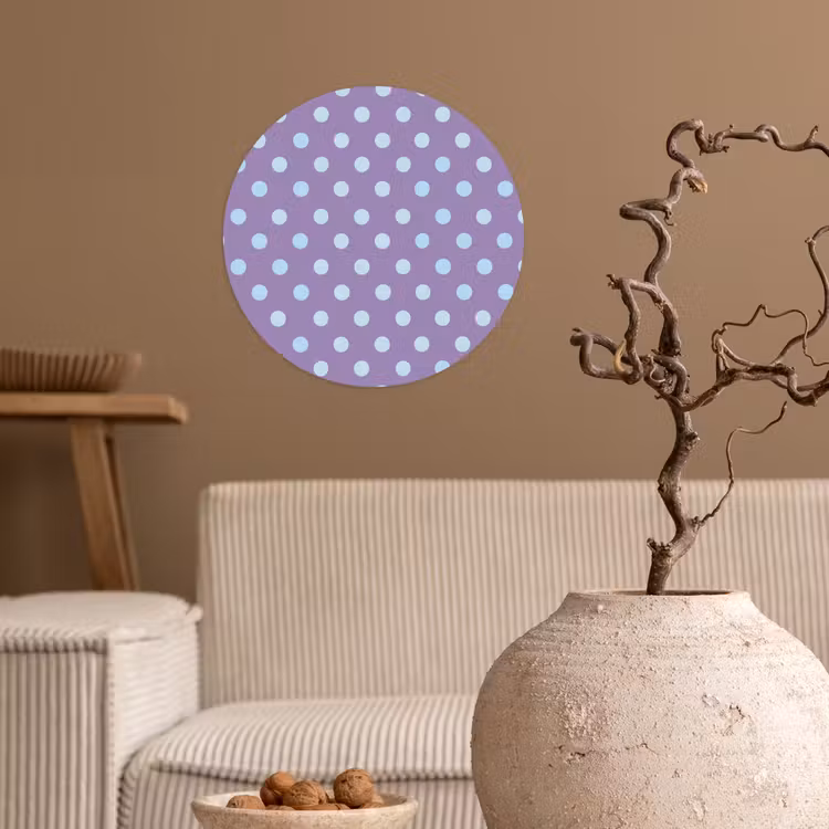 Behangcirkel - Paars - Blauw - Geometrisch - Stippen - Polka Dot - Patroon — 2