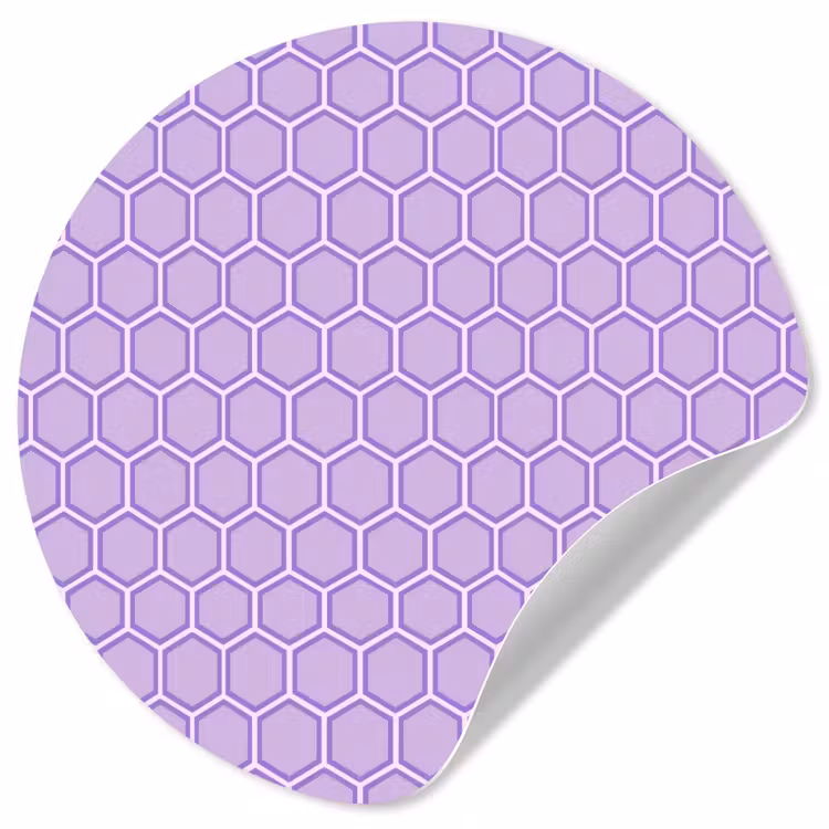 Behangcirkel - Paars - Geometrisch - Honeycomb - Bijenraat - Patroon — 1