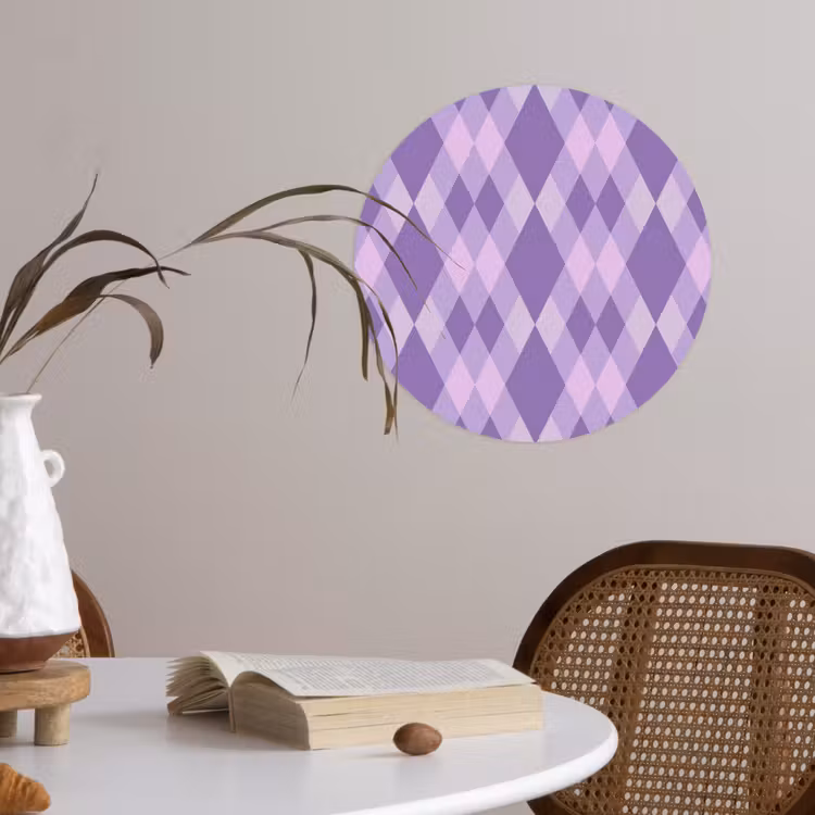 Behangcirkel - Paars - Geometrisch - Ruiten - Argyle - Patroon — 4