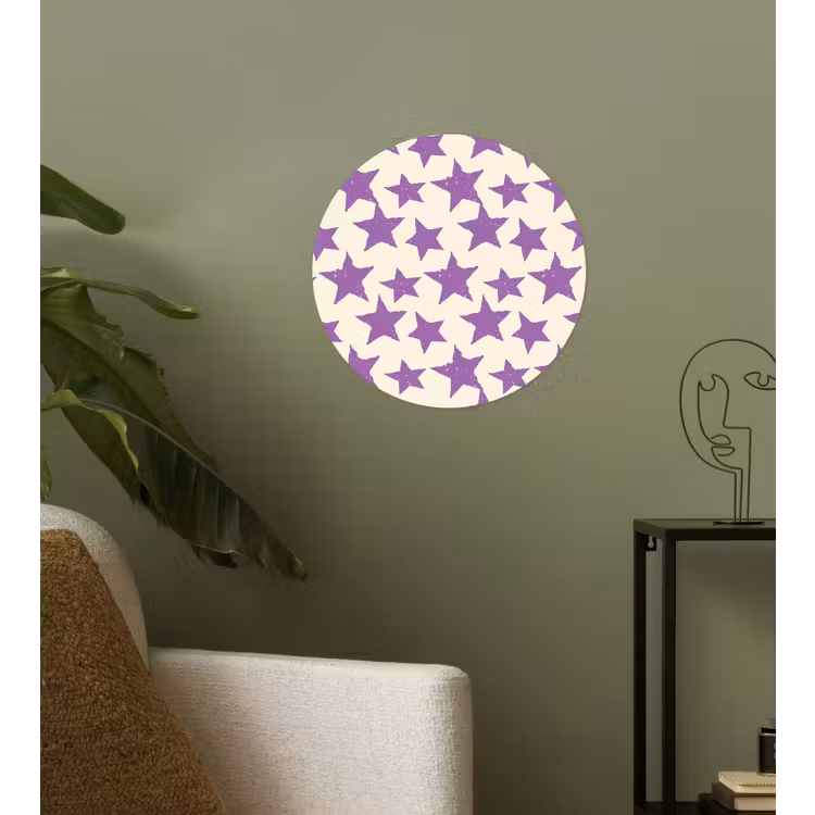 Behangcirkel - Paars - Geometrisch - Sterren - Stempel - Patroon — 3