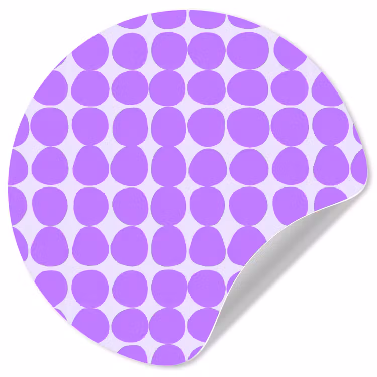 Behangcirkel - Paars - Geometrisch - Stippen - Polka Dot - Patroon — 1