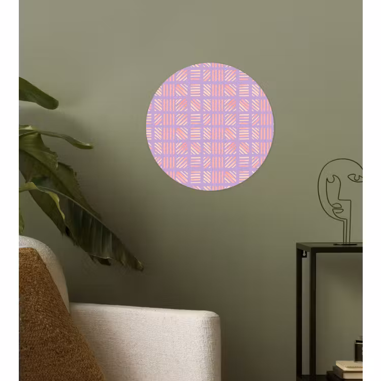 Behangcirkel - Paars - Roze - Geometrisch - Strepen - Blokken - Patroon — 3