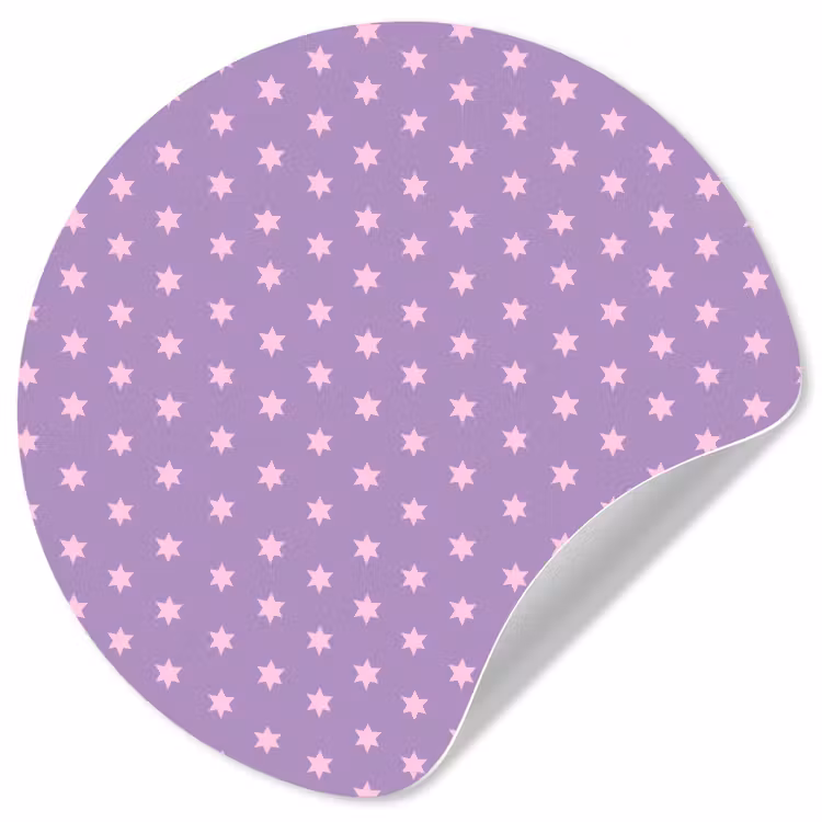 Behangcirkel - Paars - Roze - Sterren - Geometrisch - Patroon — 1
