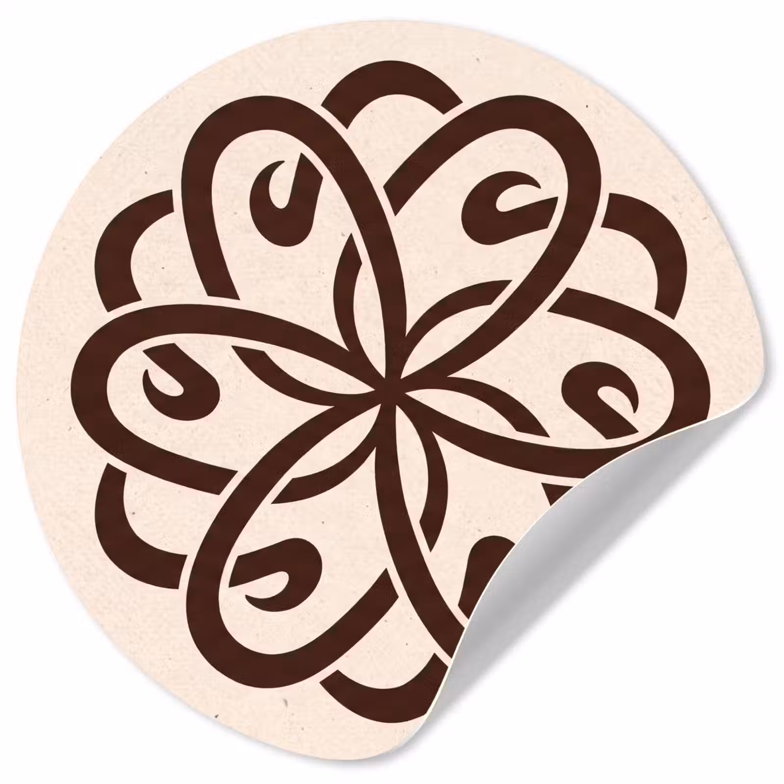 Behangcirkel - Patroon - Knoop - Abstract - Modern - Bruin — 1