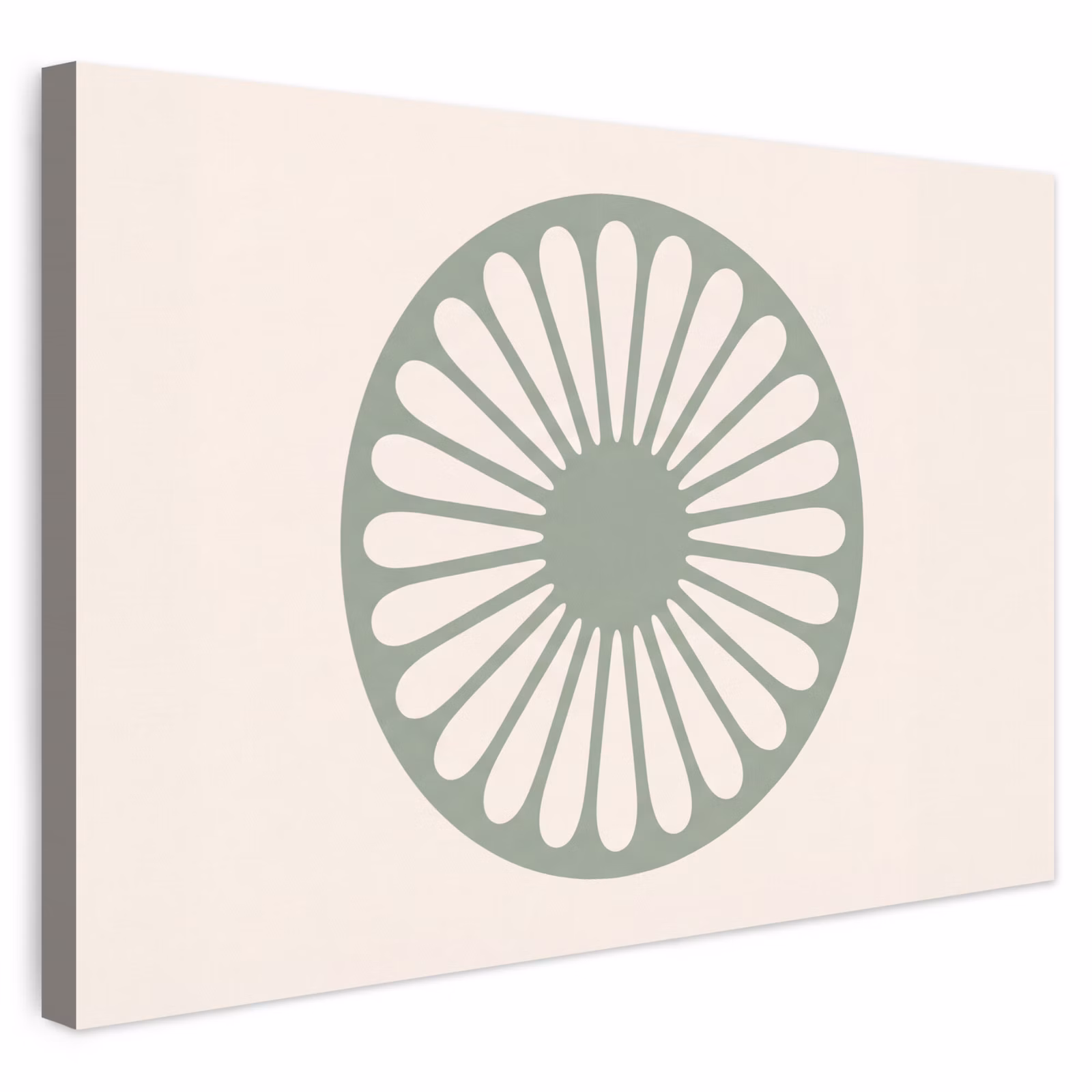 Buiten canvas - Abstract - Patroon - Radiaal - Modern - Groen — 1