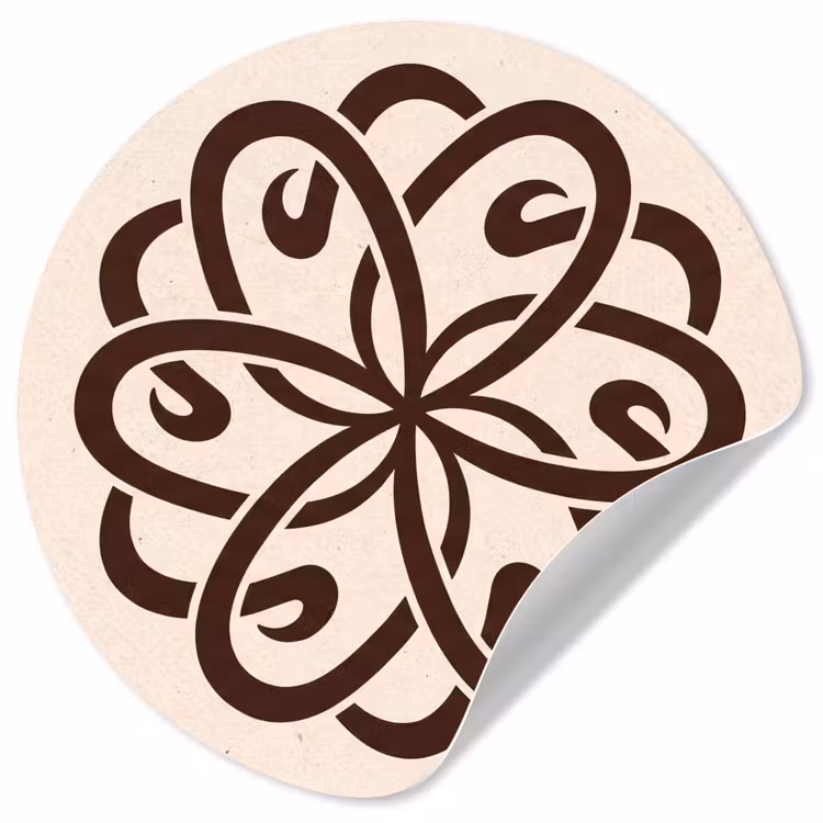 Behangcirkel - Patroon - Knoop - Abstract - Modern - Bruin — 1