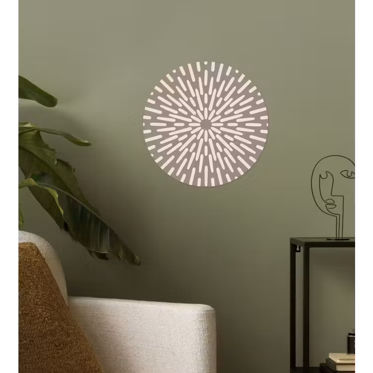 Behangcirkel - Patroon - Stralen - Abstract - Modern - Grijs — 3
