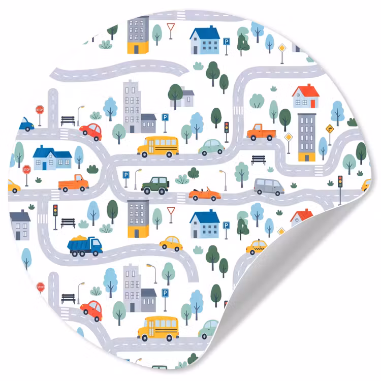 Behangcirkel - Stad - Verkeer - Patroon — 1