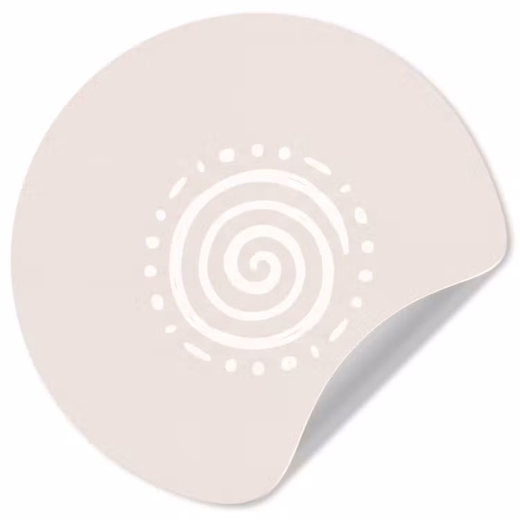 Behangcirkel - Symbool - Spiraal - Abstract - Minimalistisch - Beige — 1