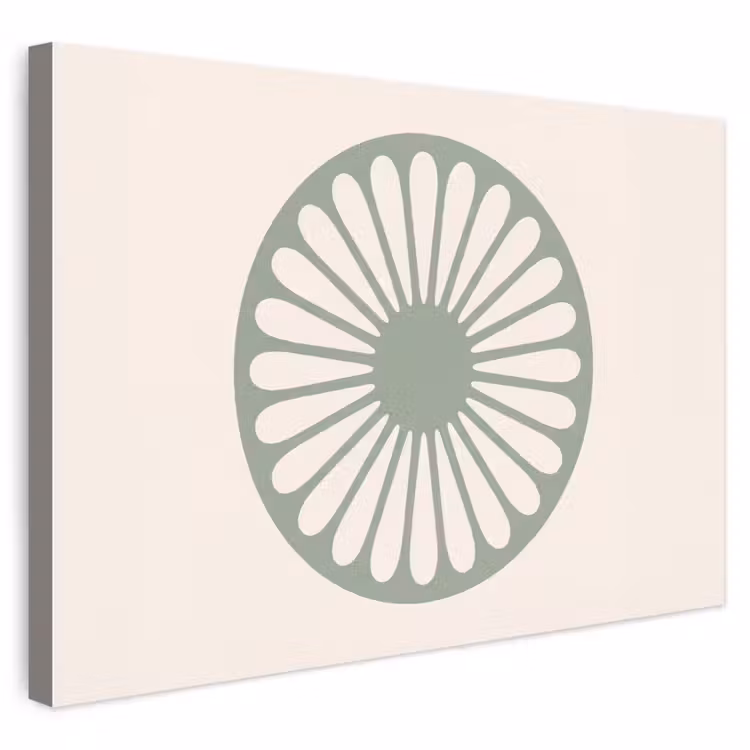 Buiten canvas - Abstract - Patroon - Radiaal - Modern - Groen — 1