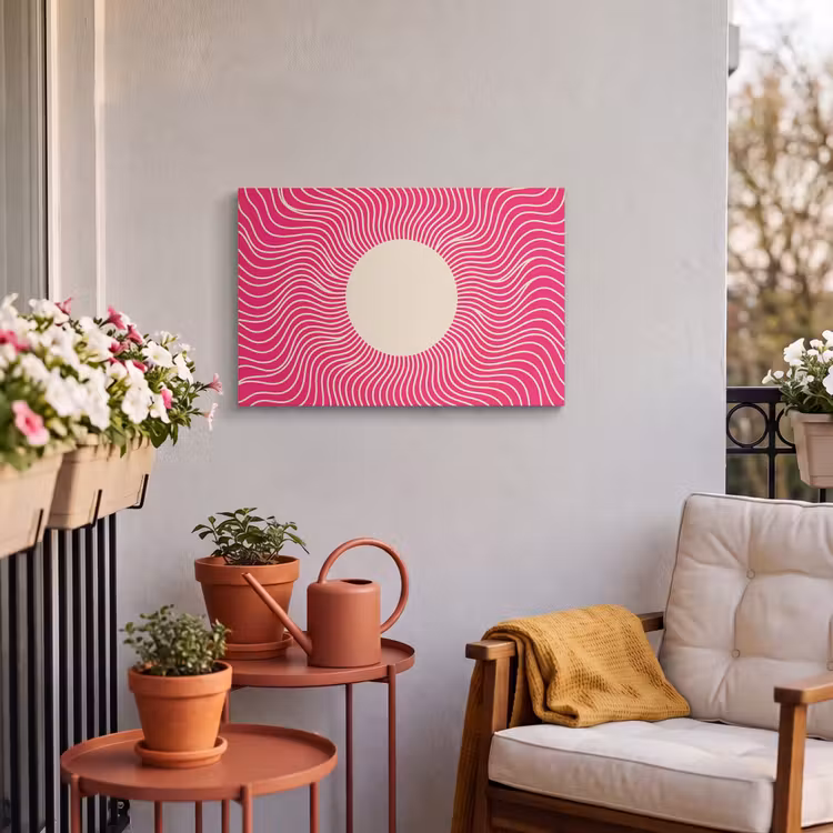 Buiten canvas - Abstract - Patroon - Roze — 3