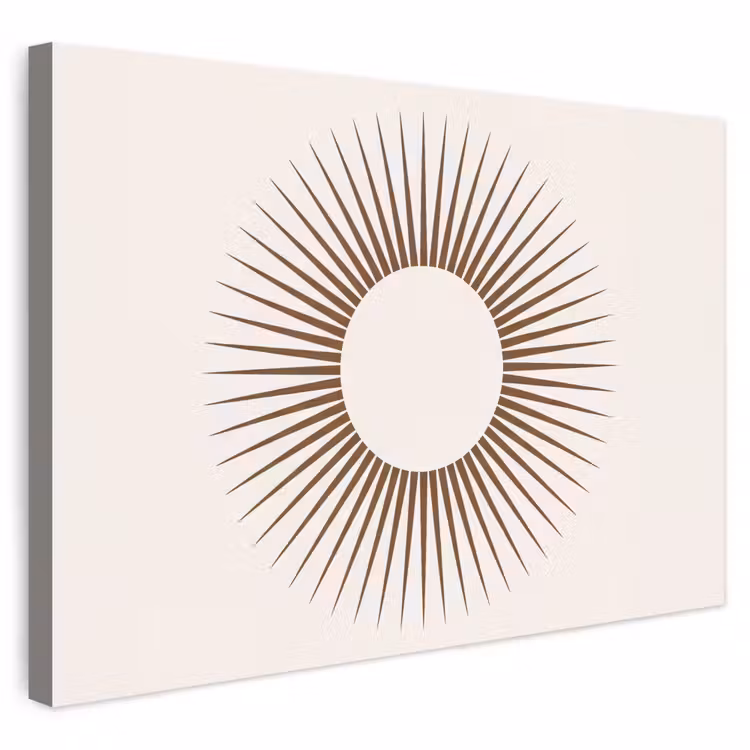 Buiten canvas - Abstract - Zon - Symbool - Modern - Beige — 1