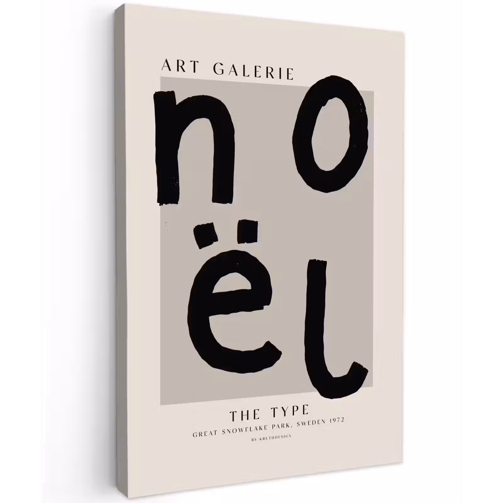 Buiten canvas - Quotes - Noël - Zwart - Beige - Kerst — 1