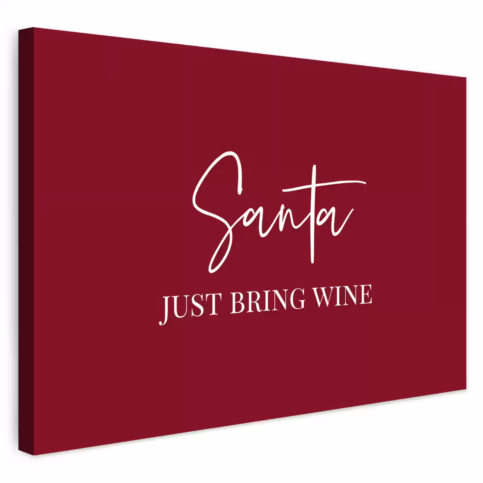 Buiten canvas - Santa - Wine - Rood - Kerst - Kerstman — 1