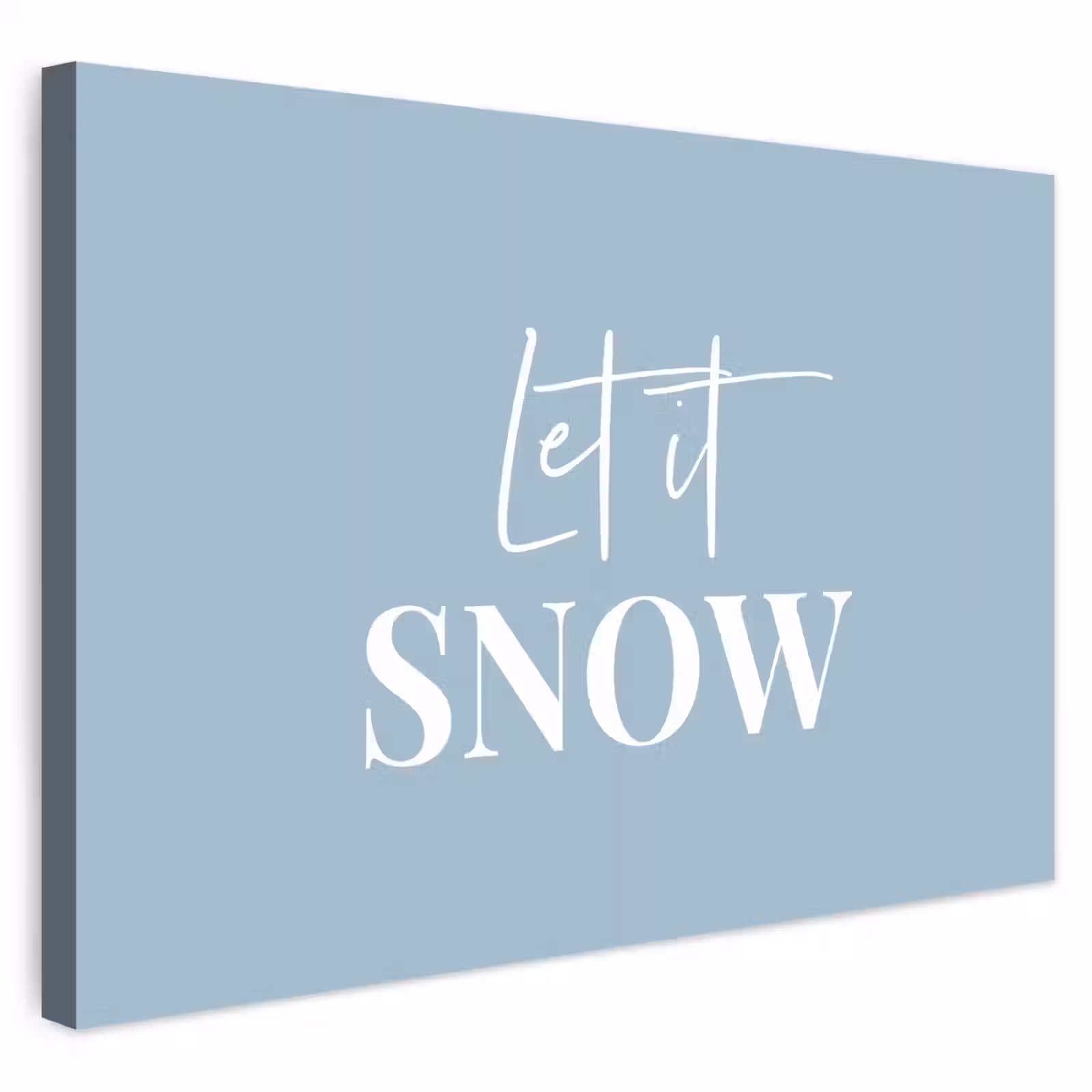 Buiten canvas - Sneeuw - Winter - Blauw - Let it snow — 1