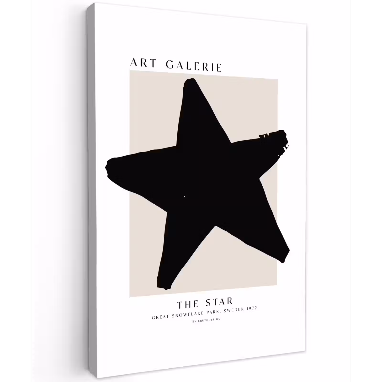 Buiten canvas - Sterren - Zwart - Kerstmis - Feestdagen — 1