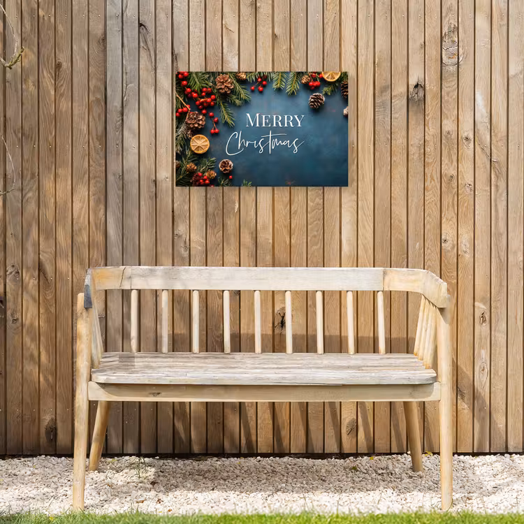 Buiten canvas - Merry Christmas - Blauw - Kerst - Winter — 3