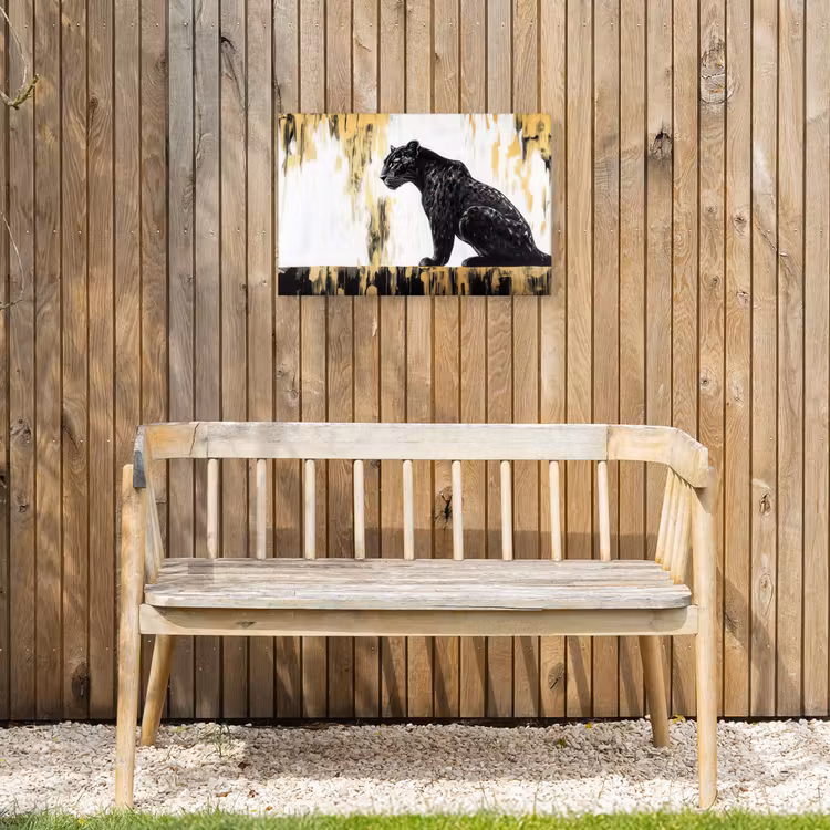 Buiten canvas - Panter - Zwart - Abstract - Goud — 3