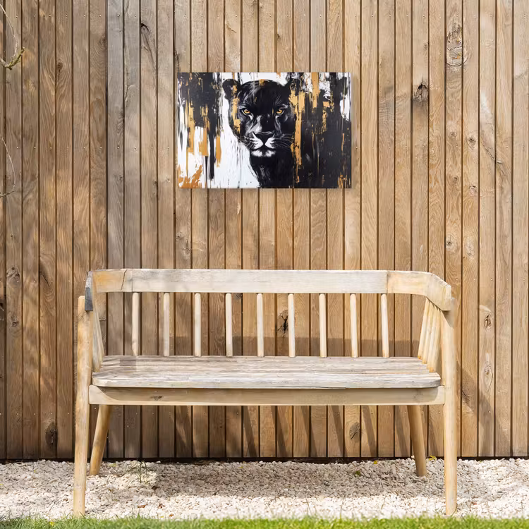 Buiten canvas - Panter - Zwart - Abstract - Verfstreken — 3