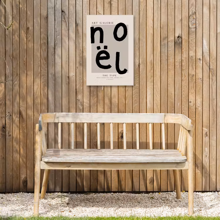 Buiten canvas - Quotes - Noël - Zwart - Beige - Kerst — 3