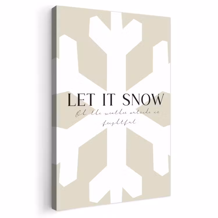 Buiten canvas - Sneeuw - Japandi - Winter - Decoratie — 1