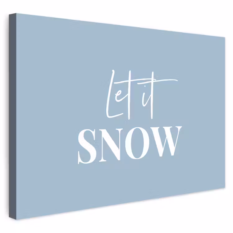 Buiten canvas - Sneeuw - Winter - Blauw - Let it snow — 1