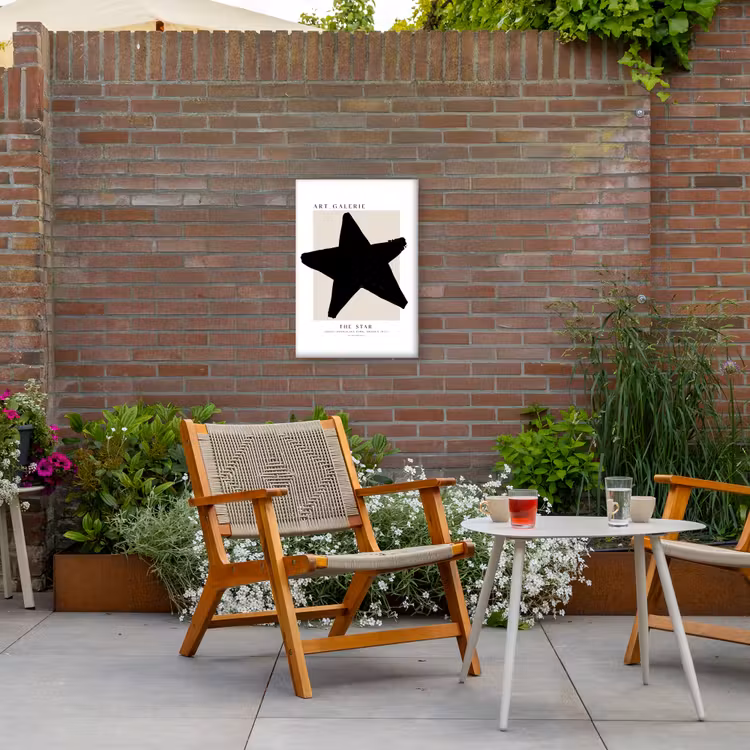 Buiten canvas - Sterren - Zwart - Kerstmis - Feestdagen — 2