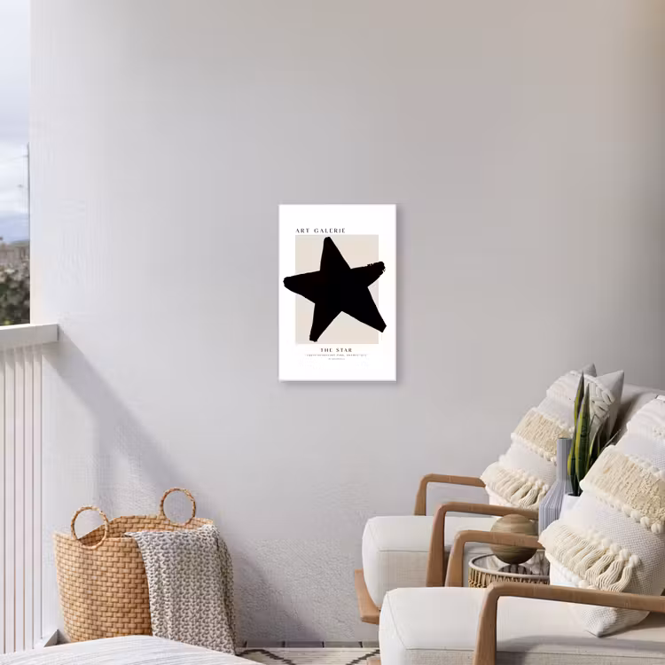 Buiten canvas - Sterren - Zwart - Kerstmis - Feestdagen — 4