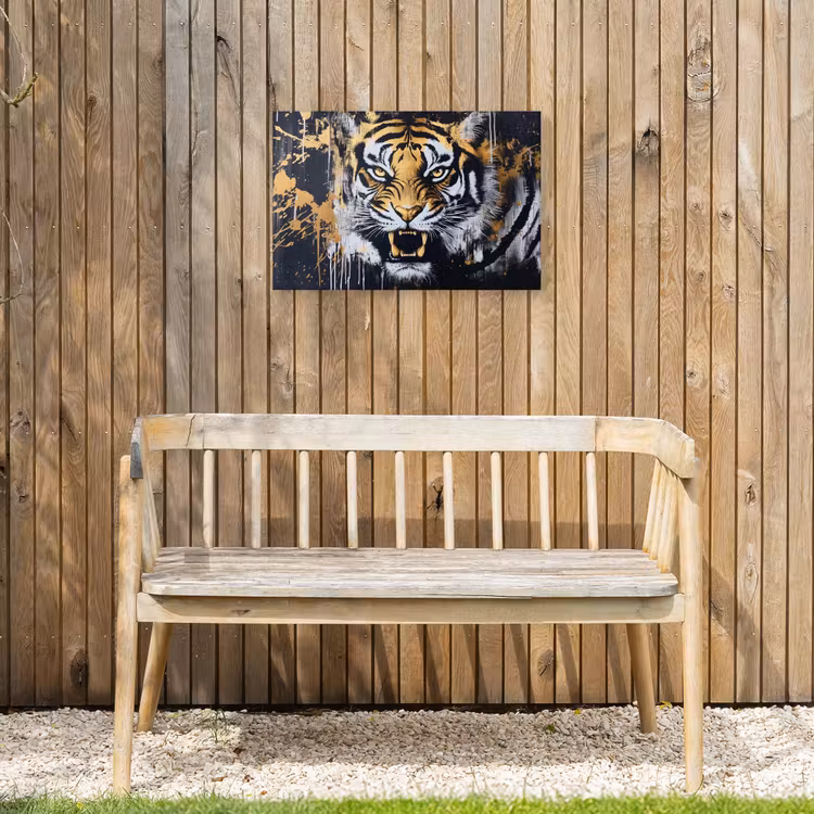 Buiten canvas - Tijger - Verfspatten - Goud — 3