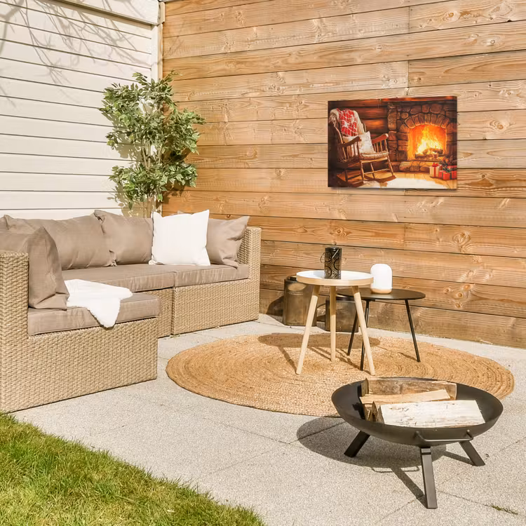 Buiten canvas - Winter - Kerst - Huis - Openhaard — 5