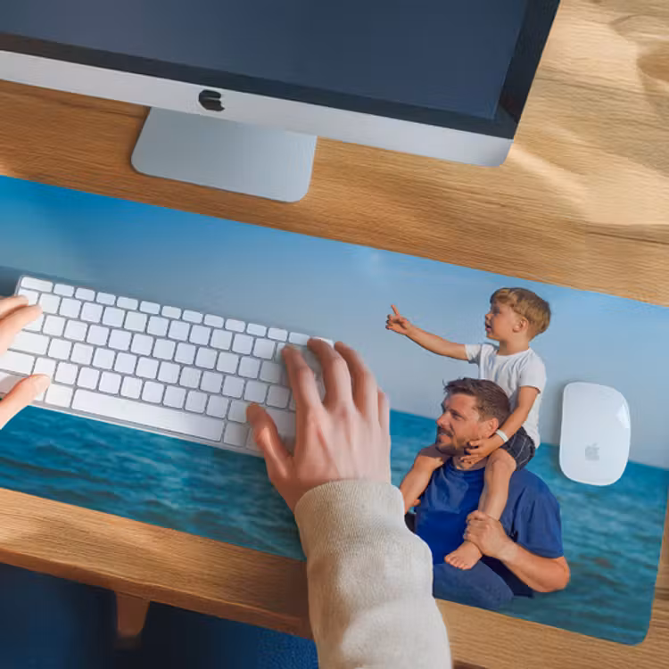 Bureau onderlegger met foto — 2