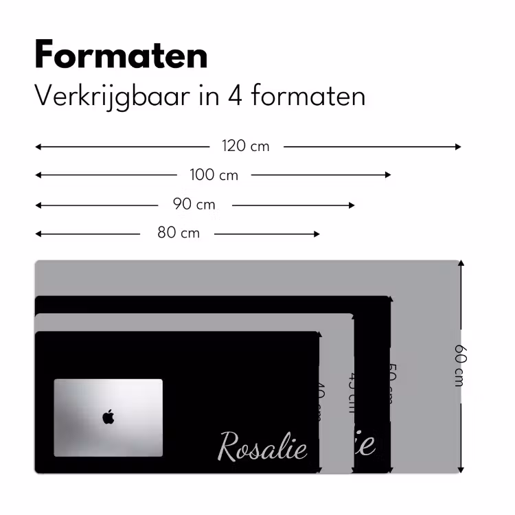 Bureau onderlegger - Naam met zwarte achtergrond — 5