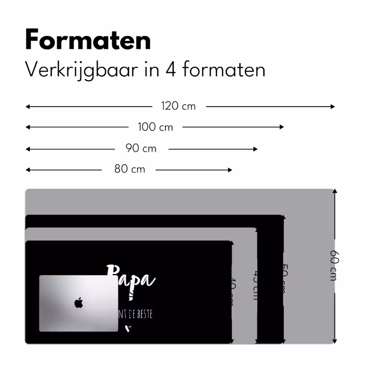 Bureau onderlegger - Papa tekst met zwarte achtergrond — 6