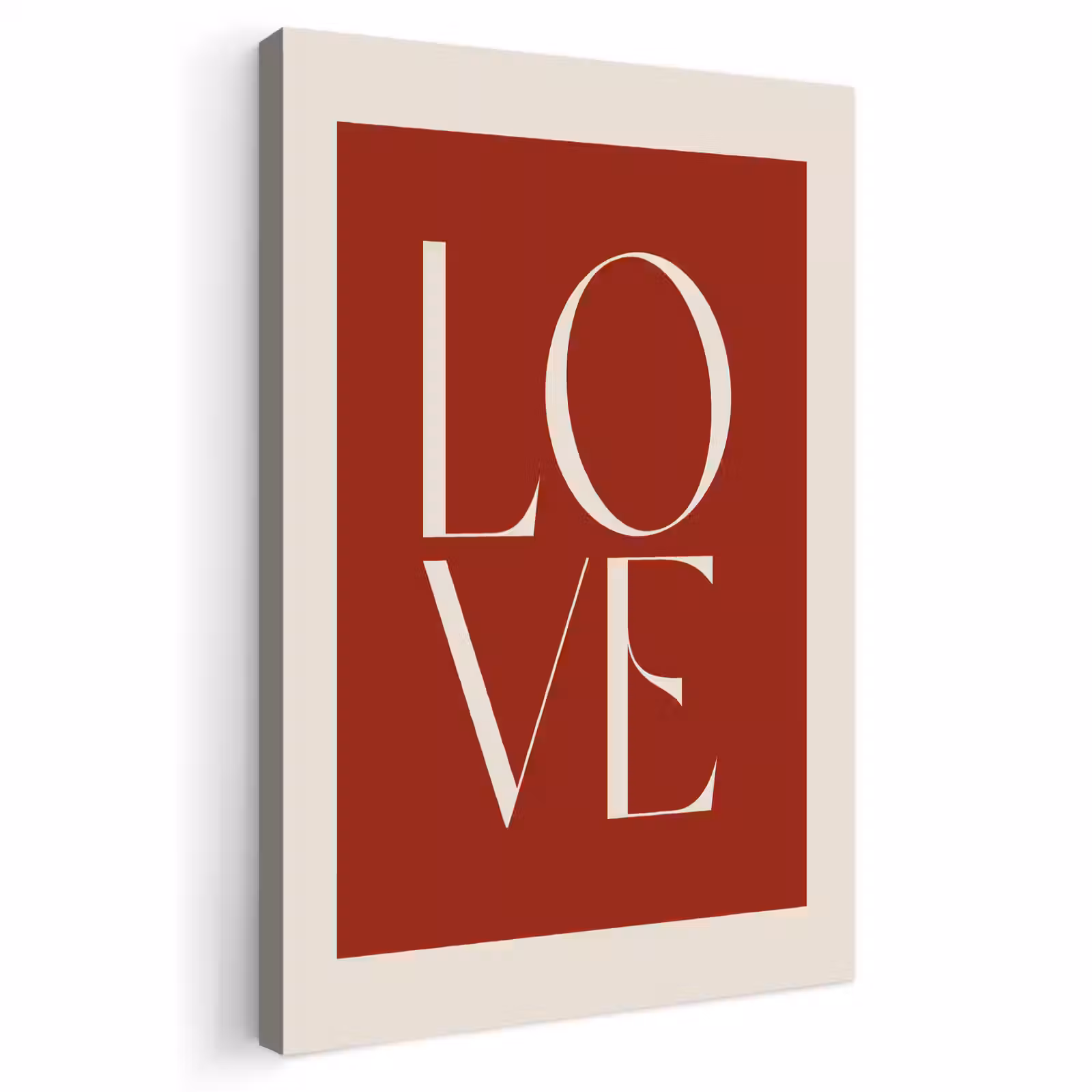 Buiten canvas - Love - Rood - Minimalistisch — 1