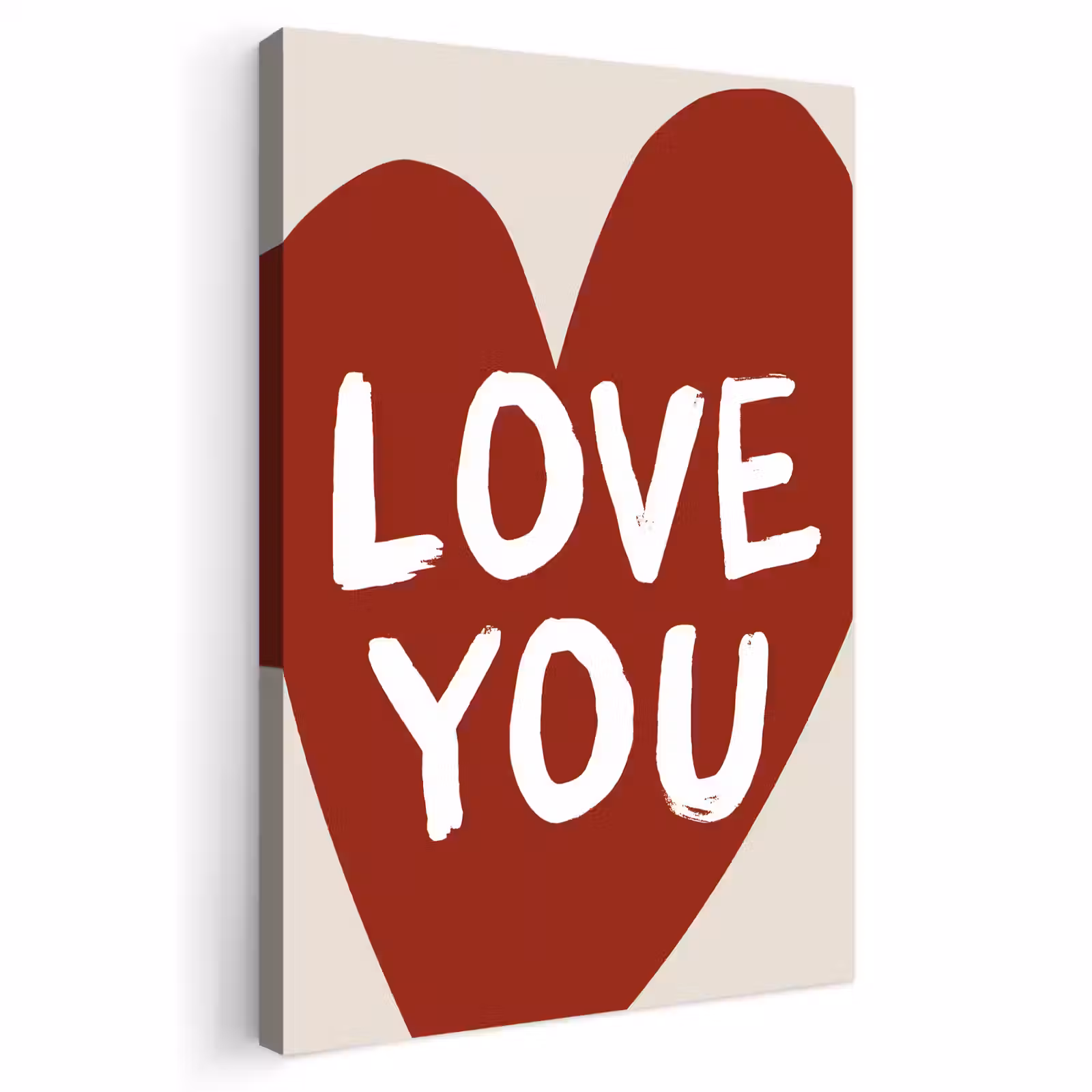 Buiten canvas - Loveyou - Hart - Rood — 1