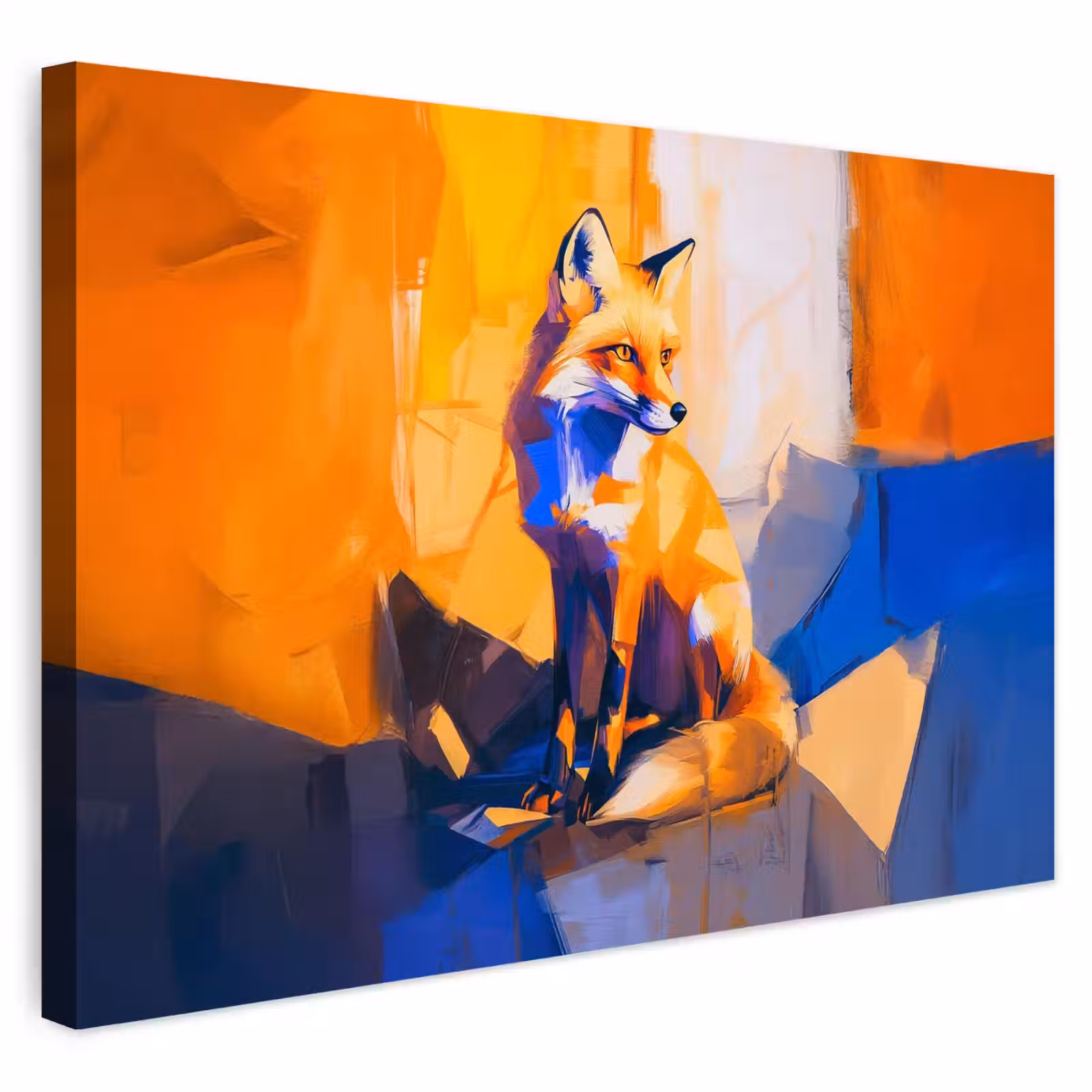Buiten canvas - Vos - Oranje - Vormen - Abstract — 1