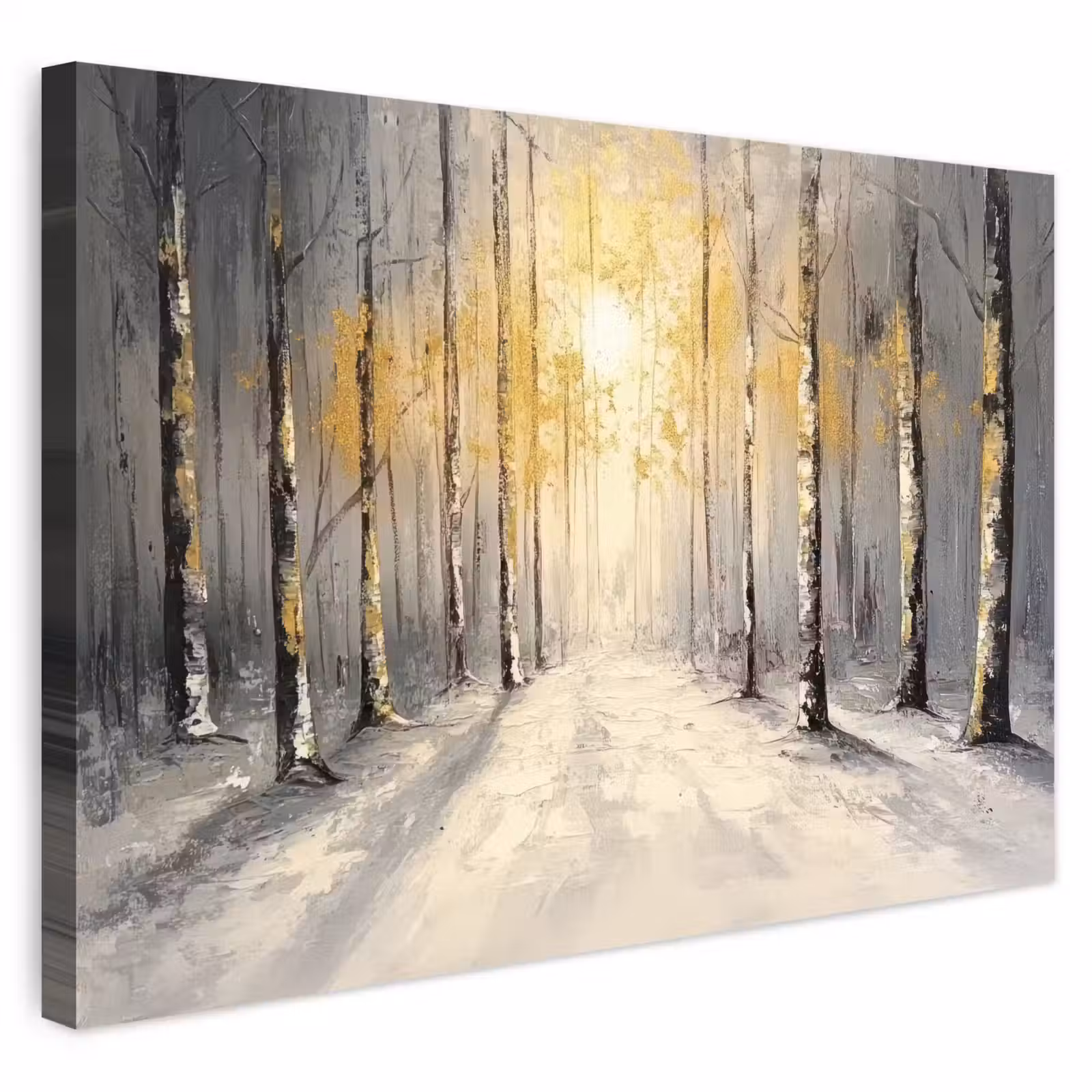 Buiten canvas - Winter - Abstract - Sneeuw - Natuur - Zon — 1