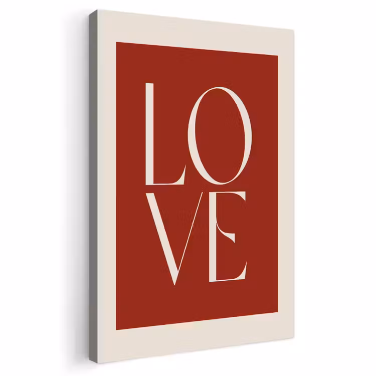 Buiten canvas - Love - Rood - Minimalistisch — 1
