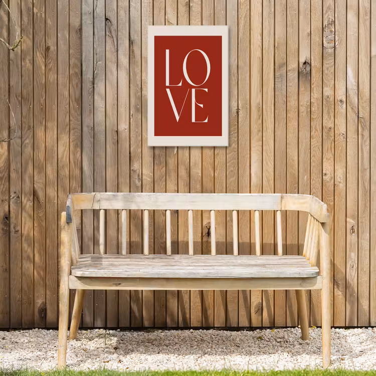 Buiten canvas - Love - Rood - Minimalistisch — 3