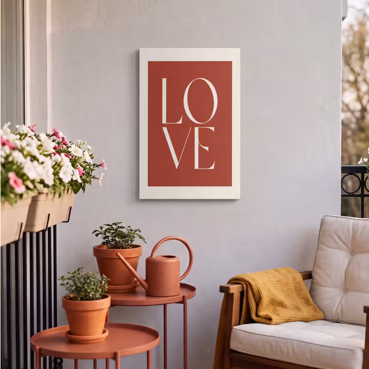 Buiten canvas - Love - Rood - Minimalistisch — 4