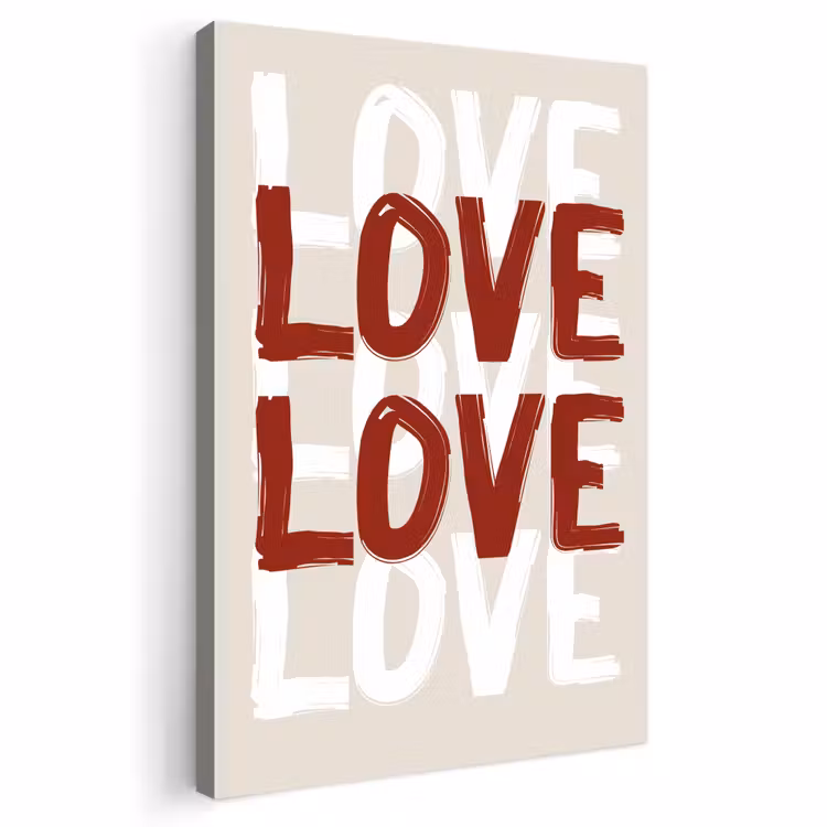 Buiten canvas - Love - Rood - Tekst — 1
